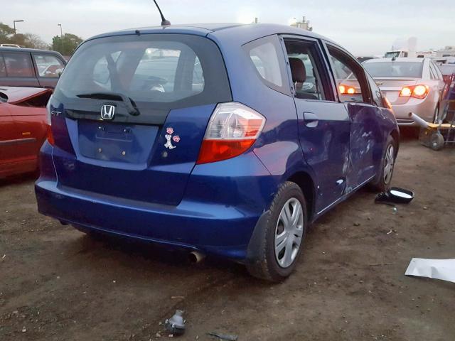 JHMGE88269S065245 - 2009 HONDA FIT BLUE photo 4