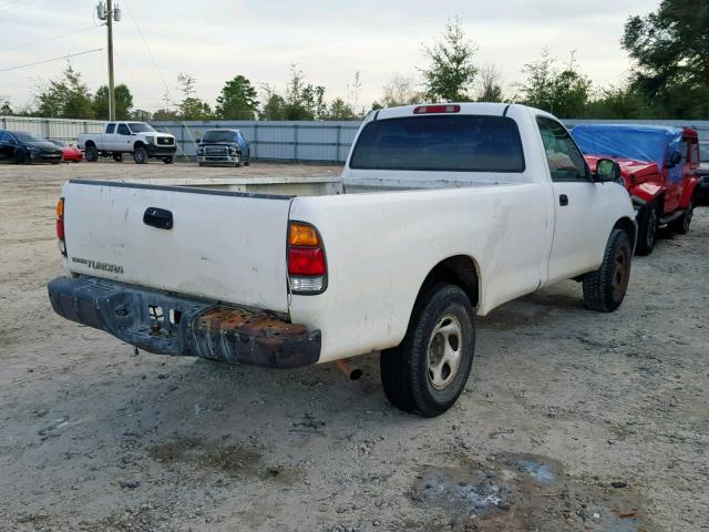 5TBJN32134S443428 - 2004 TOYOTA TUNDRA WHITE photo 4