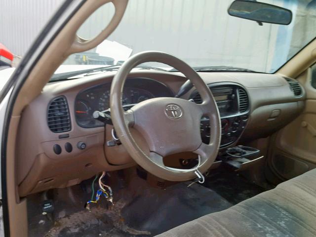 5TBJN32134S443428 - 2004 TOYOTA TUNDRA WHITE photo 9