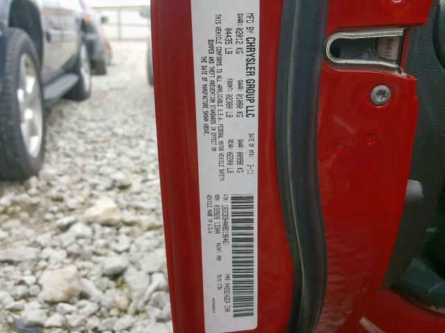 1B3CB3HA0BD196461 - 2011 DODGE CALIBER MA RED photo 10