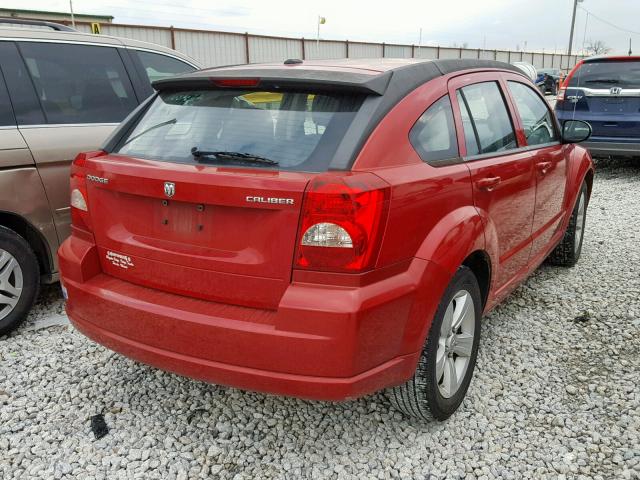 1B3CB3HA0BD196461 - 2011 DODGE CALIBER MA RED photo 4