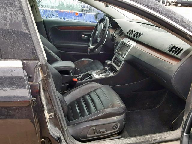 WVWGU7AN3BE723613 - 2011 VOLKSWAGEN CC VR6 4MO BLACK photo 5