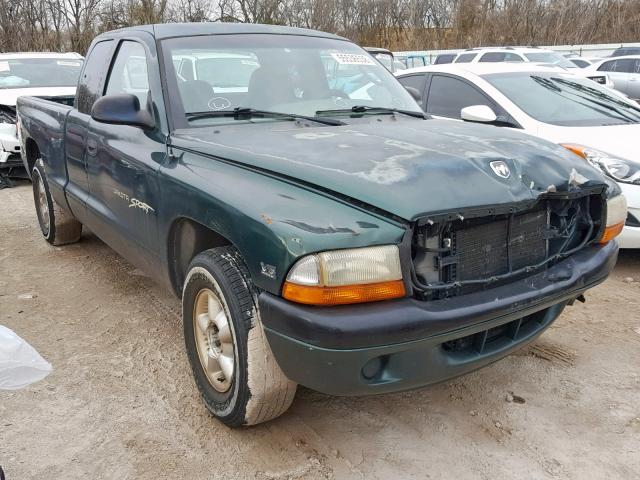 1B7GL22X1YS588308 - 2000 DODGE DAKOTA GREEN photo 1