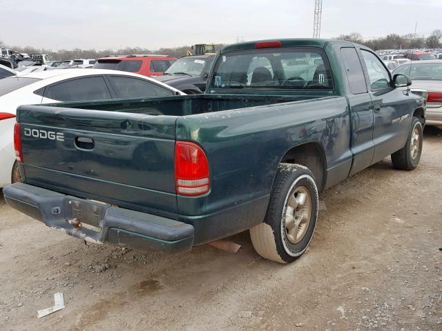 1B7GL22X1YS588308 - 2000 DODGE DAKOTA GREEN photo 4