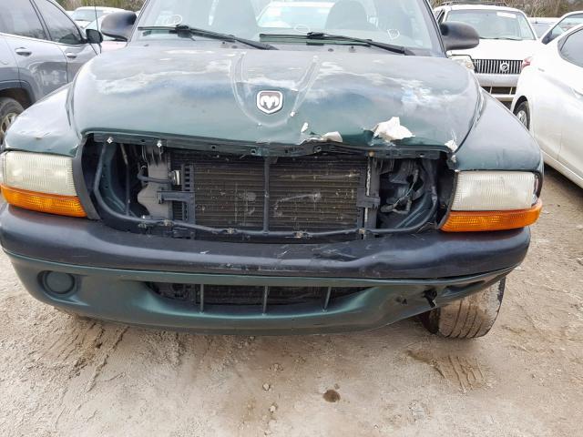 1B7GL22X1YS588308 - 2000 DODGE DAKOTA GREEN photo 9