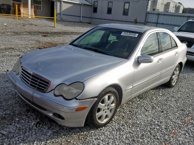 WDBRF61J83F300837 - 2003 MERCEDES-BENZ C 240 SILVER photo 2