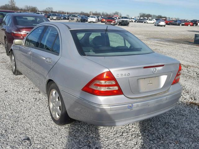 WDBRF61J83F300837 - 2003 MERCEDES-BENZ C 240 SILVER photo 3