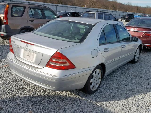 WDBRF61J83F300837 - 2003 MERCEDES-BENZ C 240 SILVER photo 4