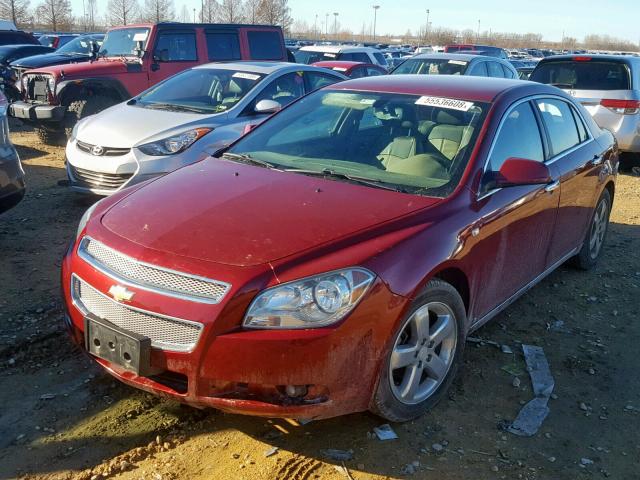 1G1ZK57B08F281207 - 2008 CHEVROLET MALIBU LTZ MAROON photo 2