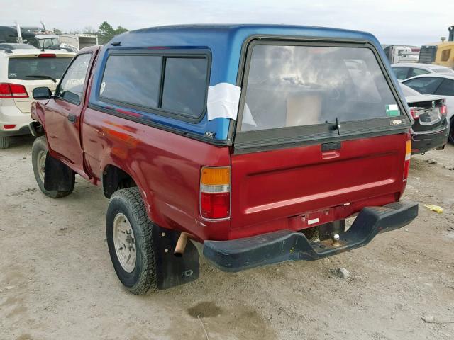 JT4RN01P7L7031164 - 1990 TOYOTA PICKUP 1/2 RED photo 3