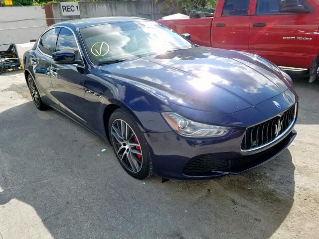 ZAM57XSA5G1164666 - 2016 MASERATI GHIBLI BLUE photo 1