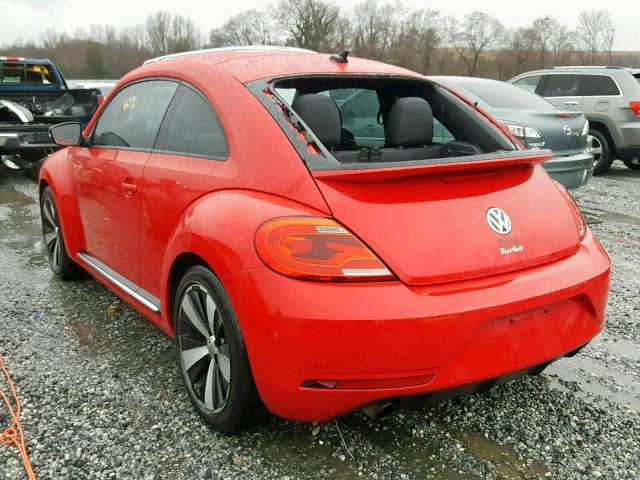 3VW4S7AT3EM636698 - 2014 VOLKSWAGEN BEETLE TUR RED photo 3