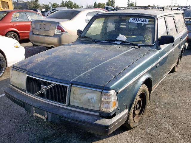 YV1AA885XL1850890 - 1990 VOLVO 240 BASE GREEN photo 2