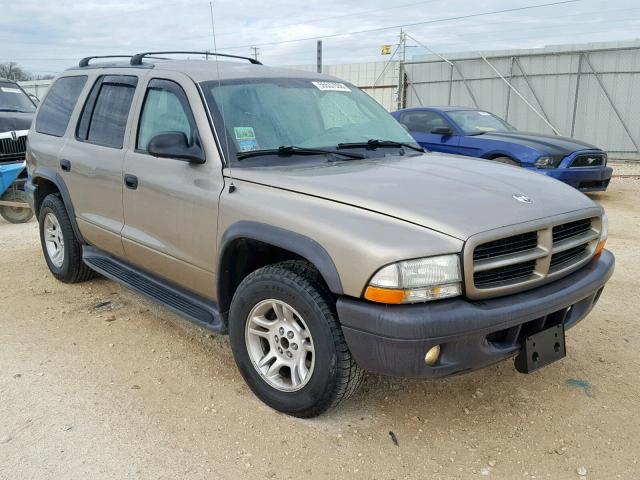 1D4HR38N03F576282 - 2003 DODGE DURANGO SP SILVER photo 1