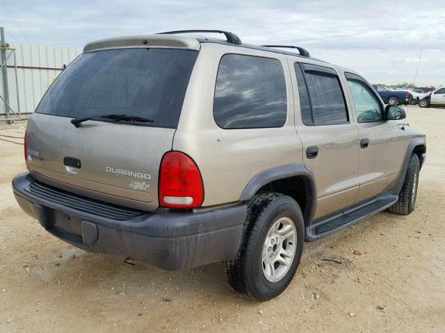 1D4HR38N03F576282 - 2003 DODGE DURANGO SP SILVER photo 4