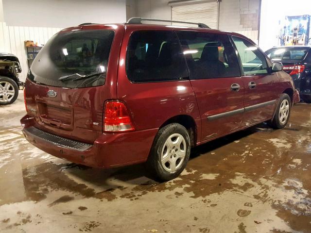 2FMDA51696BA45214 - 2006 FORD FREESTAR S MAROON photo 4