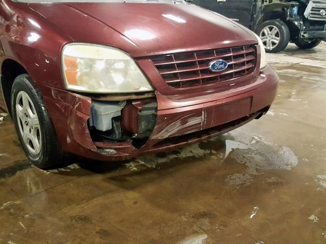 2FMDA51696BA45214 - 2006 FORD FREESTAR S MAROON photo 9