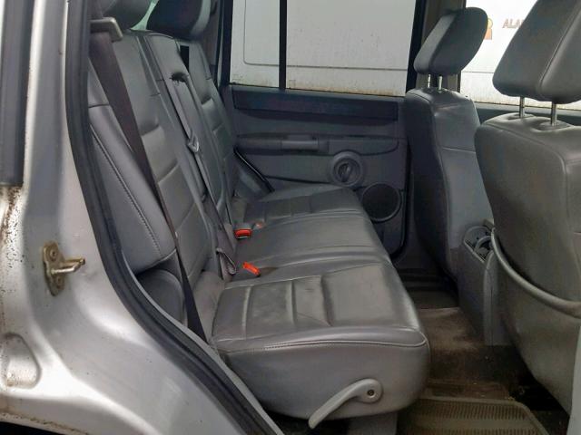 1J8HG48K27C537384 - 2007 JEEP COMMANDER GRAY photo 6