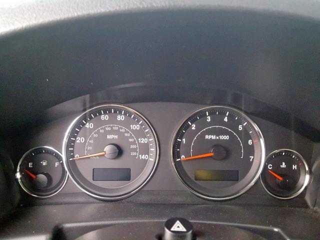 1J8HG48K27C537384 - 2007 JEEP COMMANDER GRAY photo 8