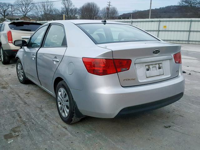 KNAFU4A21C5467468 - 2012 KIA FORTE EX SILVER photo 3