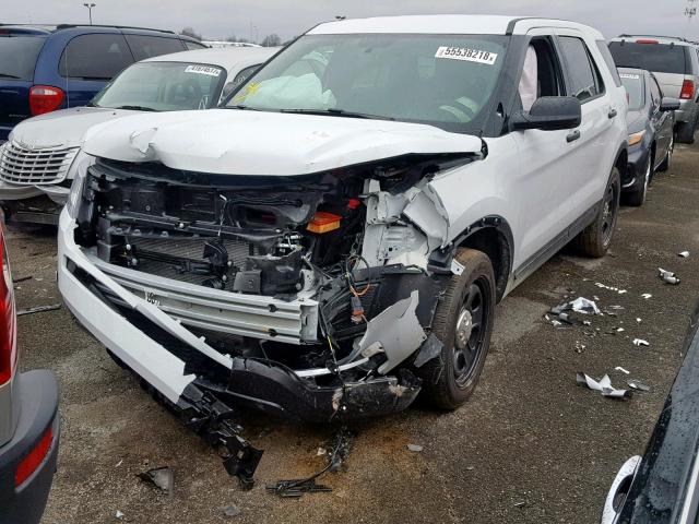 1FM5K8AR4KGA29406 - 2019 FORD EXPLORER P WHITE photo 2