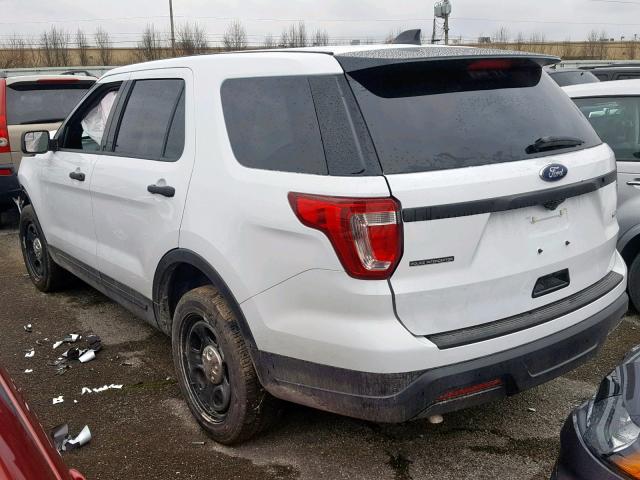 1FM5K8AR4KGA29406 - 2019 FORD EXPLORER P WHITE photo 3