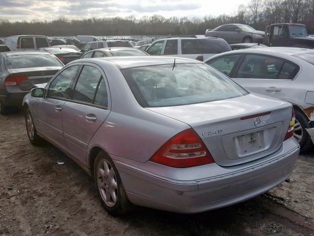 WDBRF61J92E001104 - 2002 MERCEDES-BENZ C 240 SILVER photo 3