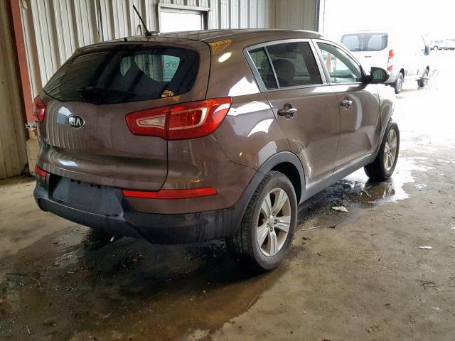 KNDPB3A24D7464464 - 2013 KIA SPORTAGE B BROWN photo 4