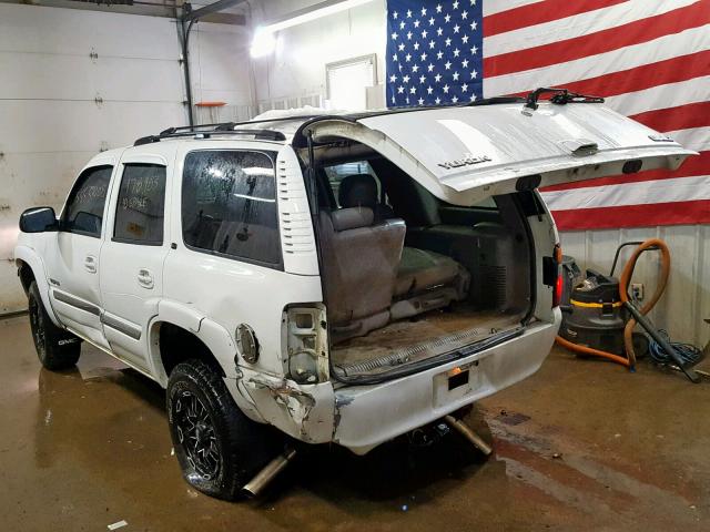 1GKEK13Z33J126887 - 2003 GMC YUKON WHITE photo 3