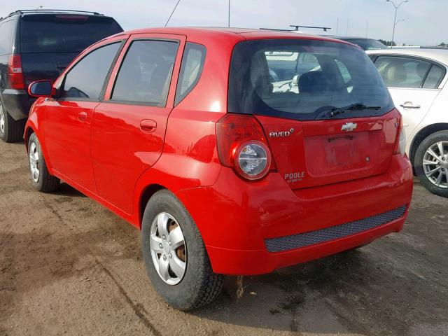 KL1TD6DE5BB120577 - 2011 CHEVROLET AVEO LS RED photo 3