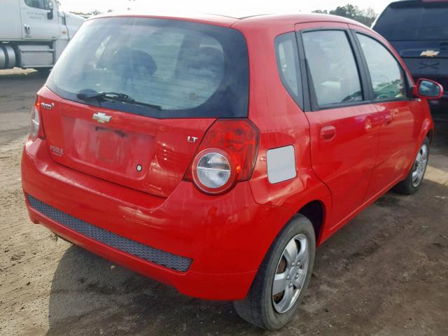 KL1TD6DE5BB120577 - 2011 CHEVROLET AVEO LS RED photo 4