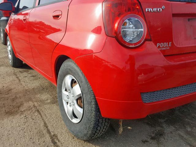 KL1TD6DE5BB120577 - 2011 CHEVROLET AVEO LS RED photo 9