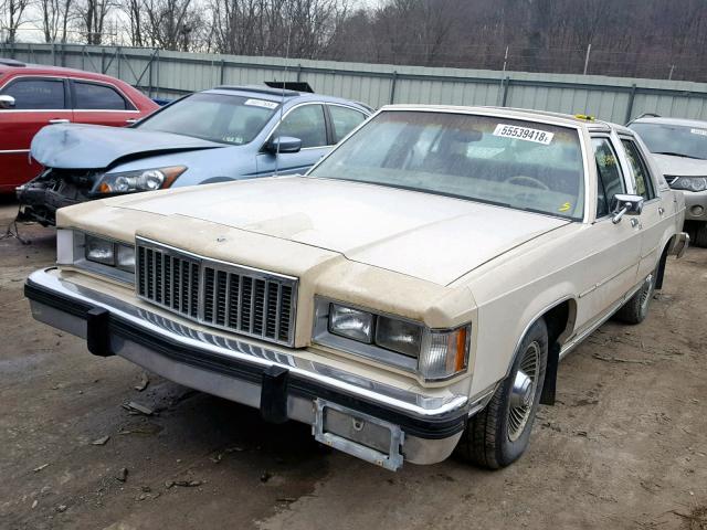 2MEBM75F3HX688204 - 1987 MERCURY GRAND MARQ BEIGE photo 2