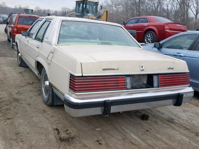 2MEBM75F3HX688204 - 1987 MERCURY GRAND MARQ BEIGE photo 3