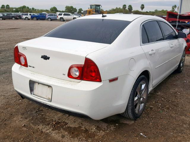 1G1ZH57B78F161239 - 2008 CHEVROLET MALIBU 1LT WHITE photo 4