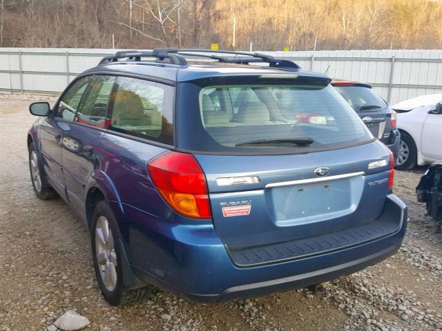 4S4BP61C977318339 - 2007 SUBARU LEGACY OUT BLUE photo 3