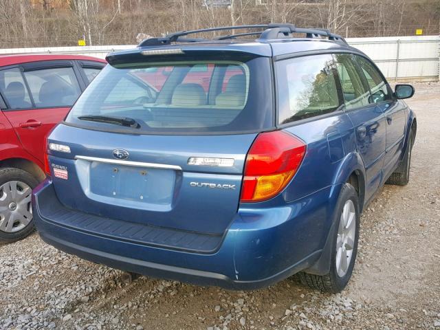 4S4BP61C977318339 - 2007 SUBARU LEGACY OUT BLUE photo 4