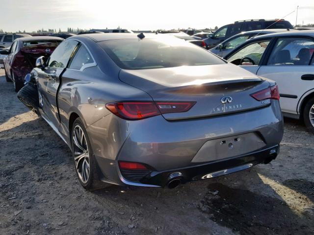 JN1EV7EK4JM342381 - 2018 INFINITI Q60 PREMIU GRAY photo 3