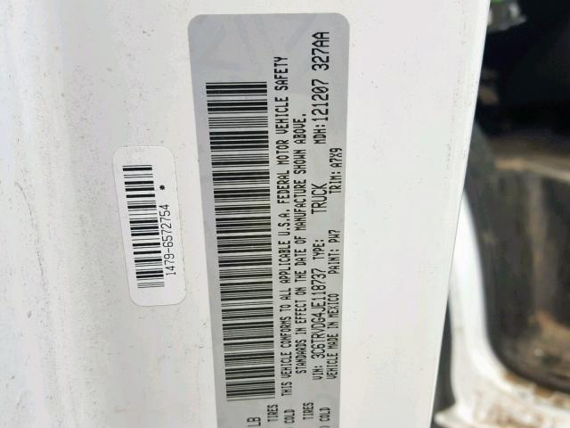 3C6TRVDG4JE118737 - 2018 RAM PROMASTER 白色 照片 10