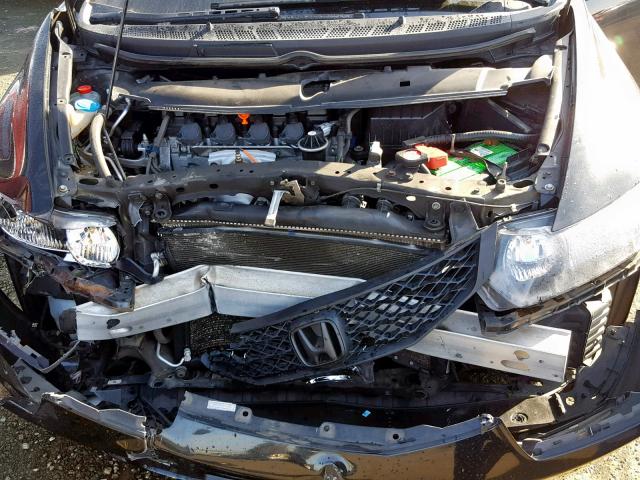 2HGFG1B97AH512182 - 2010 HONDA CIVIC EXL BLACK photo 7