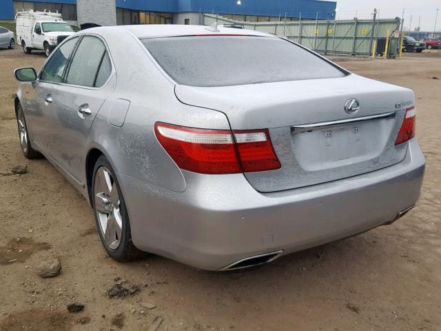 JTHBL46F975000982 - 2007 LEXUS LS 460 SILVER photo 3