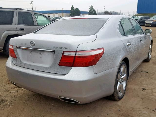 JTHBL46F975000982 - 2007 LEXUS LS 460 SILVER photo 4