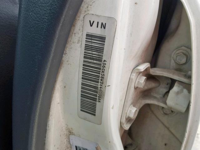 4S6CK58W3X4403666 - 1999 HONDA PASSPORT E თეთრი ფოტო 10