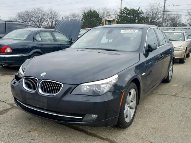 WBANV13558CZ52407 - 2008 BMW 528 XI BLACK photo 2