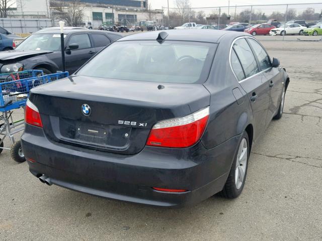 WBANV13558CZ52407 - 2008 BMW 528 XI BLACK photo 4