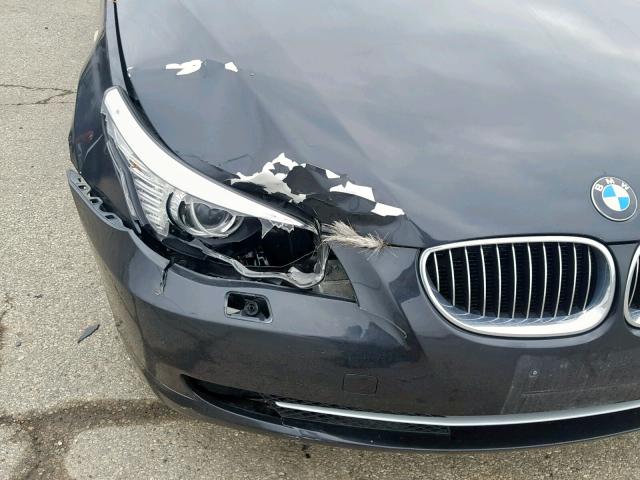 WBANV13558CZ52407 - 2008 BMW 528 XI BLACK photo 9