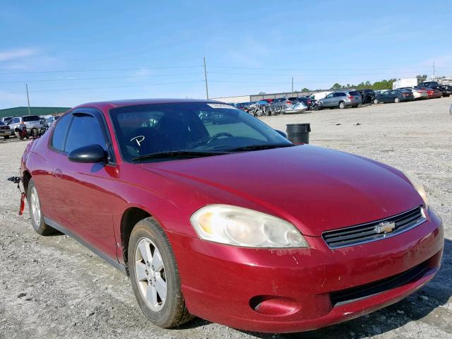 2G1WM15K369206869 - 2006 CHEVROLET MONTE CARL RED photo 1