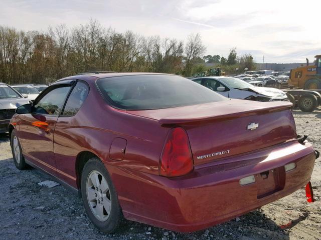 2G1WM15K369206869 - 2006 CHEVROLET MONTE CARL RED photo 3