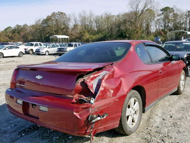 2G1WM15K369206869 - 2006 CHEVROLET MONTE CARL RED photo 4