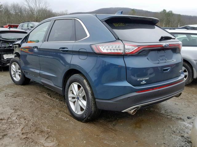 2FMPK4J85GBC03426 - 2016 FORD EDGE SEL BLUE photo 3